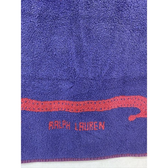 Vintage Ralph Lauren Red Blue Beach Towel - Picture 4 of 12